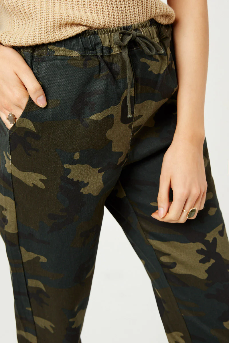 Camo Drawstring Jogger Pants - Image 9