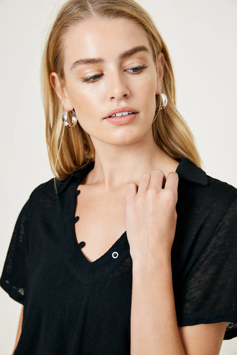 Collared V-Neck Top - Image 4