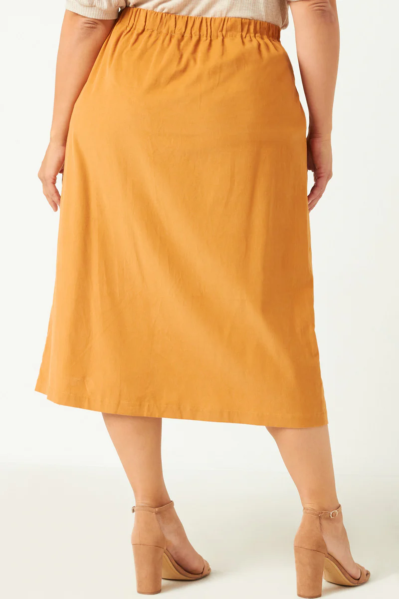 Corduroy Patch Pocket Button Detail Skirt - Image 5