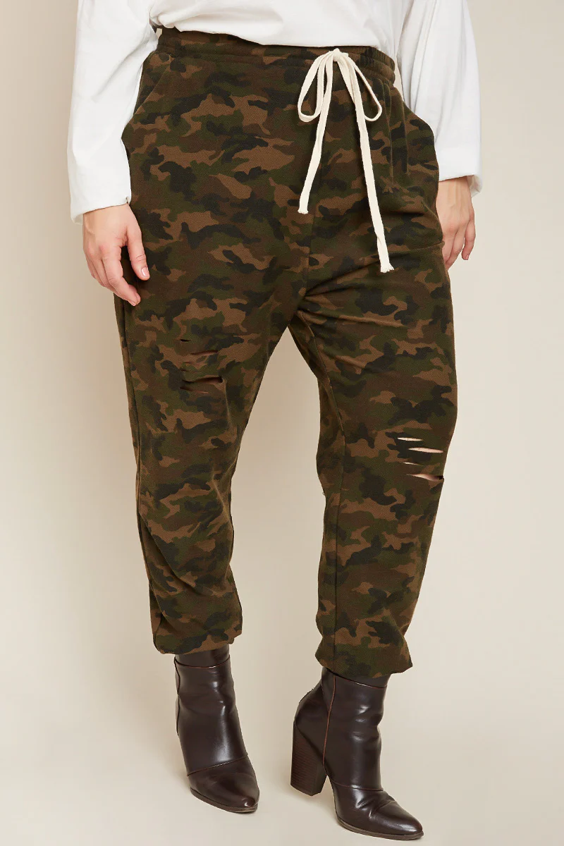 Distressed Camo French Terry Joggers - Image 3