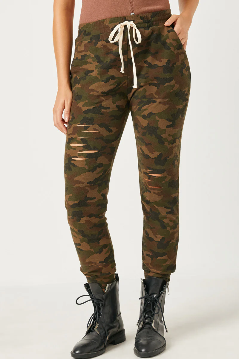 Distressed Camo French Terry Joggers - Image 8