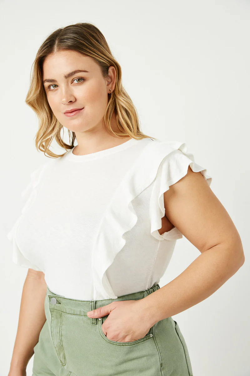 Layered Ruffle Rib Knit Top - Image 10