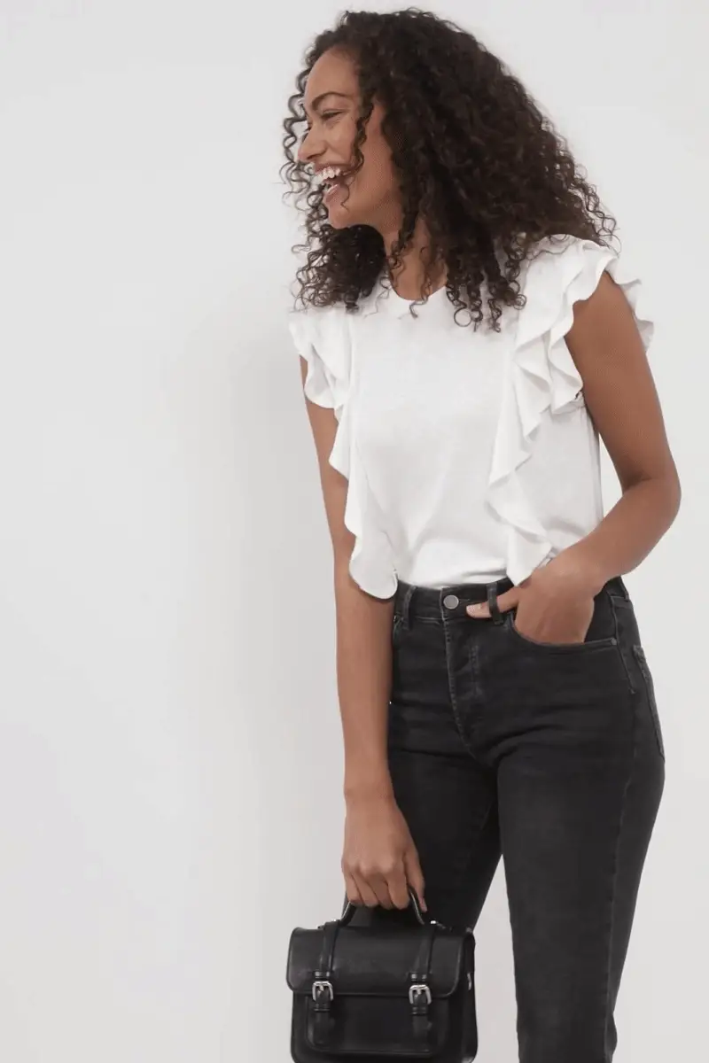 Layered Ruffle Rib Knit Top - Image 6