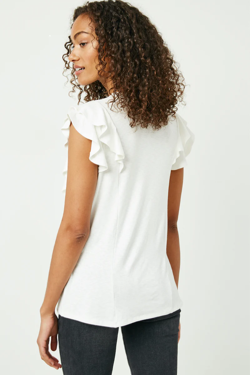 Layered Ruffle Rib Knit Top - Image 8