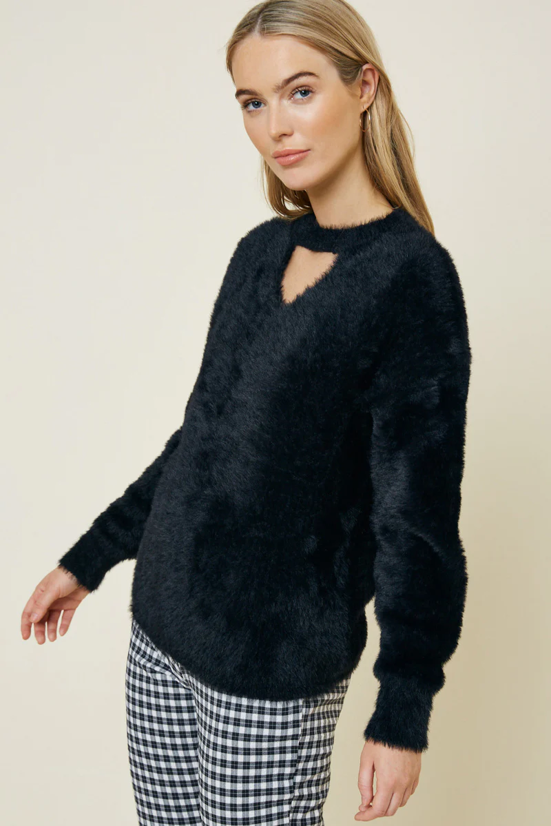 Mohair Knit Cutout Sweater - Image 3