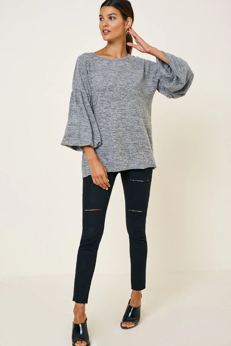 Puff Sleeve Sweater - Image 3