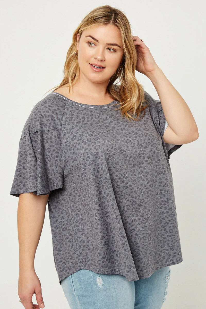 Stone Washed Leopard Tee - Image 3