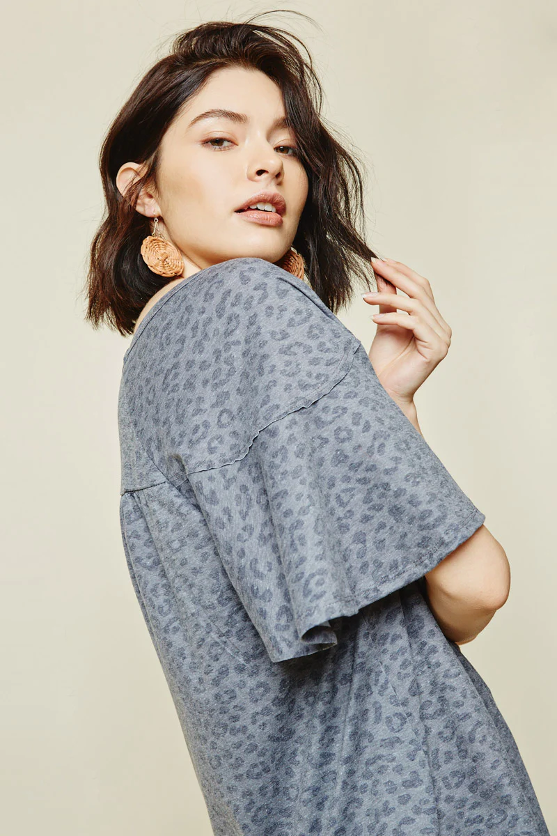 Stone Washed Leopard Tee - Image 9